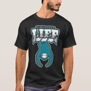Mens Sloth Dad Life Cute Lazy Dad Funny Sloth T-Shirt