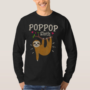 Mens Sloth Graphic Humour Zoo Animal Poppop T-Shirt