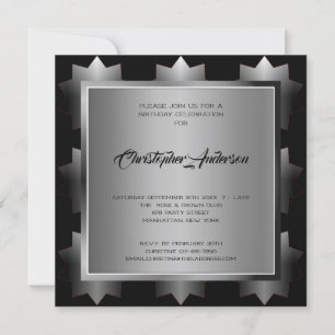 Men's Smart Black Invitation