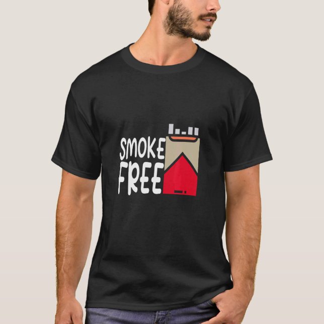 Mens Smoke Free  Quit Smoking Non Smoker Nicotine  T-Shirt (Front)