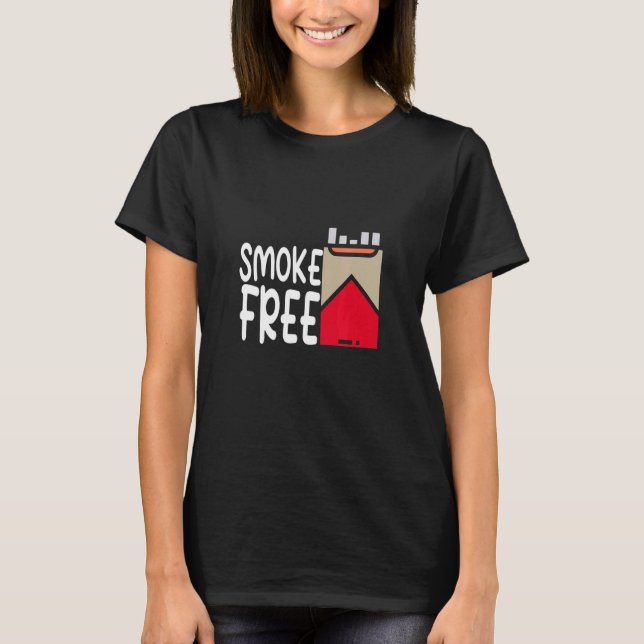 Mens Smoke Free  Quit Smoking Non Smoker Nicotine  T-Shirt (Front)