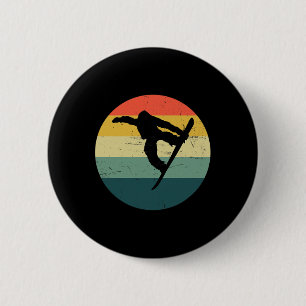 Men's Snowboarder Women's Snowboard Snowboarding  6 Cm Round Badge