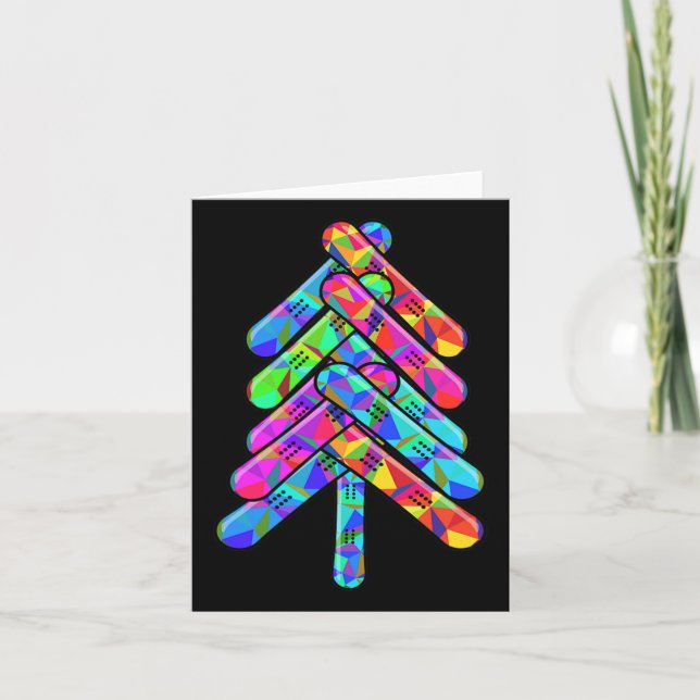 Mens Snowboarding Mountain Pine Tree Snowboard Lov Card (Front)