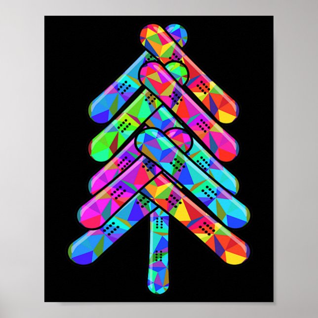 Mens Snowboarding Mountain Pine Tree Snowboard Lov Poster (Front)