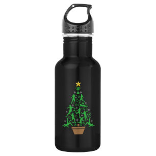 Men's Soccer Christmas Tree 532 Ml Water Bottle