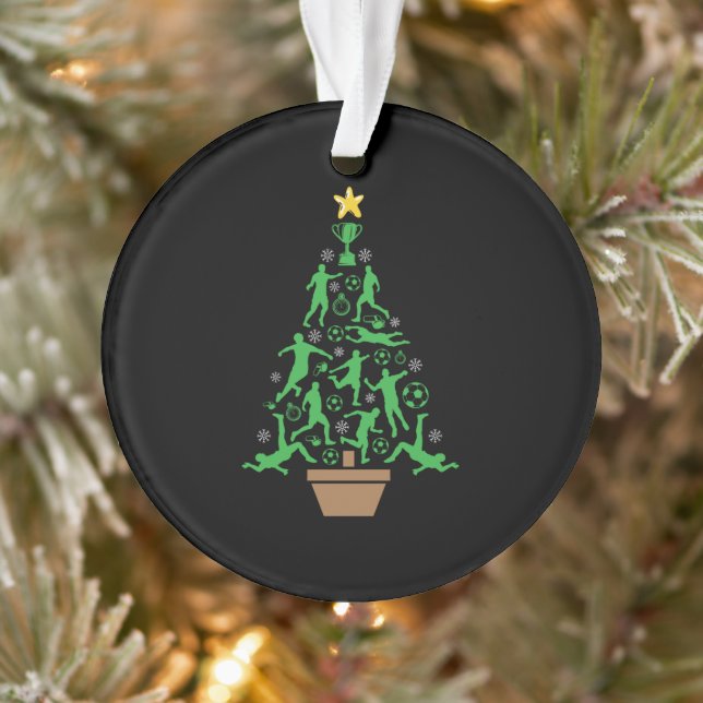 Men's Soccer Christmas Tree Ornament (Tree)