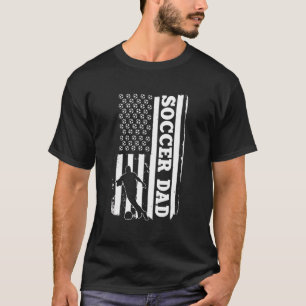 Mens Soccer Dad Americasoccer Ball Usa Flag Men T-Shirt