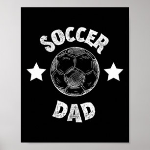 Mens Soccer Dad Family Footll Team Player Sport Fa Poster