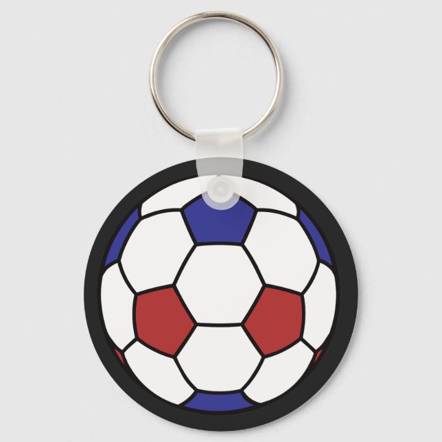 Mens Soccer Name Key Ring (Front)