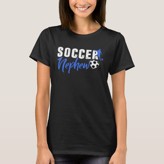 Mens Soccer Nephew Family Matching Sport Love Fath T-Shirt (Front)