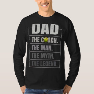 Mens Softball Coach Dad Man Myth Legend Softball F T-Shirt