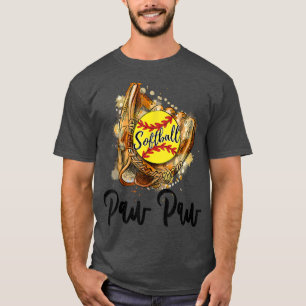 Mens Softball Paw Paw T-Shirt