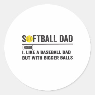 Mens Softll Like A Sell But With Bigger Father's D Classic Round Sticker