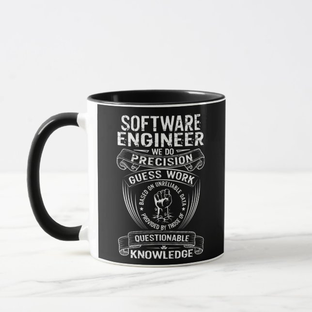 Mens Software Engineer funny saying  Mug (Left)