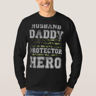 Mens Soldier Daddy Husband Protector Hero Fathers T-Shirt