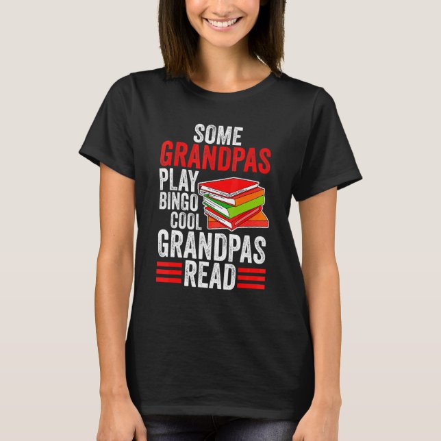Mens Some Grandpas Knit Cool Grandpas Read Writer T-Shirt (Front)