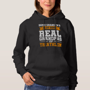 Mens Some Grandpas Play Bingo Real Grandpas Do Tri Hoodie