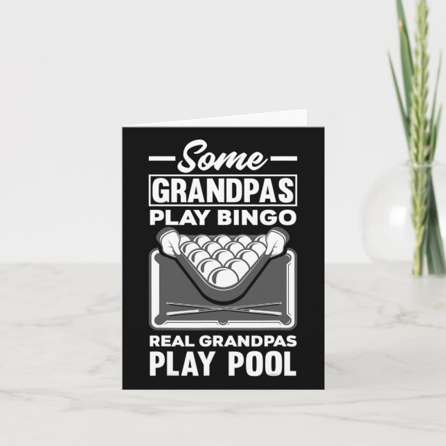 Mens Some Grandpas Play Bingo Real Grandpas Play P Card (Front)