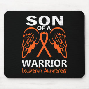 Mens Son of A Warrior Leukaemia Awareness Angel Wi Mouse Mat