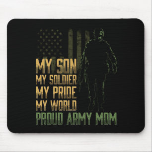 Mens Son Soldier Proud Army Mum Military Mother Mouse Mat