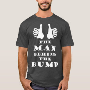 Mens Soon To Be Dad Design - Man Behind The Bump T-Shirt