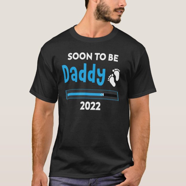 Mens Soon To Be Daddy 2022 Father's Day First Time T-Shirt (Front)