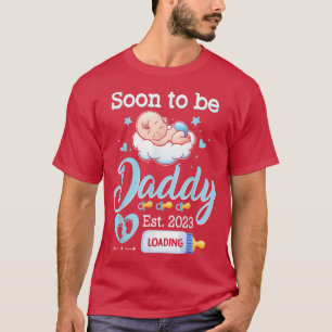 Mens Soon To Be Daddy Est 2023 Baby Pregnancy Anno T-Shirt