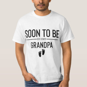 Mens Soon To Be Grandpa Est.2022 Pregnancy Announc T-Shirt