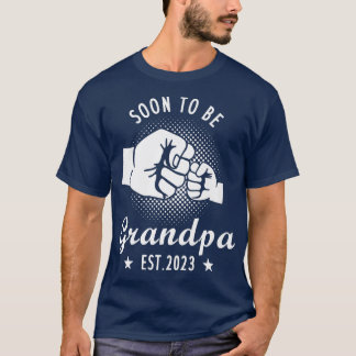 Mens Soon To Be Grandpa Est 2023, Grandp Pregnancy T-Shirt