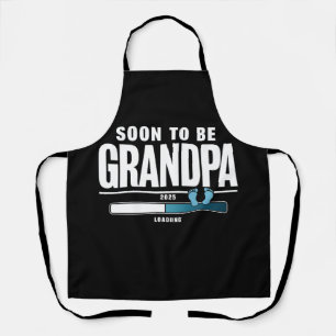 Mens Soon To Be Grandpa EST. 2025 New Grandpa  Apron