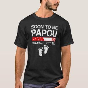 Mens Soon To Be Papou Est 2023 For Men New Papa T-Shirt