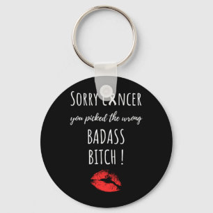 Mens Sorry Cancer Picked The Wrong Bad Cancer Key Ring