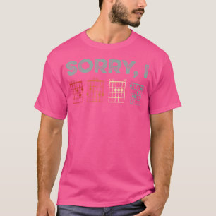 Mens Sorry I-Dgaf Hidden Message Guitar Chords Mus T-Shirt