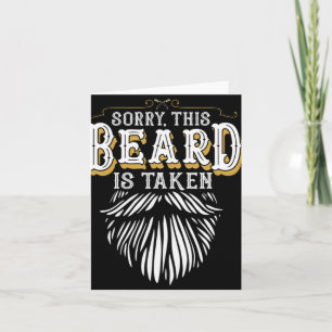Mens Sorry This Beard Is Taken Country Retro Valen Card