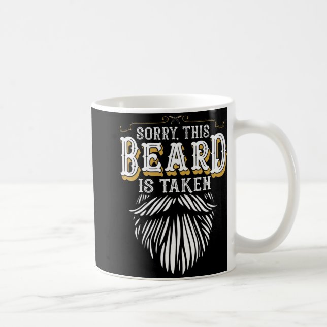 Mens Sorry This Beard Is Taken Country Retro Valen Coffee Mug (Right)