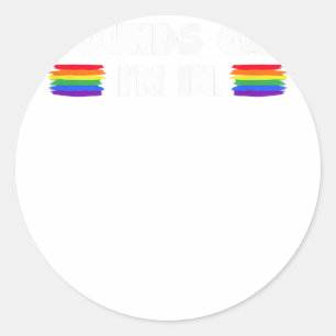 Mens Sounds Gay I'm In Classic Round Sticker