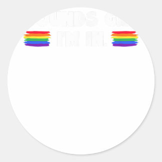Mens Sounds Gay I'm In  Classic Round Sticker