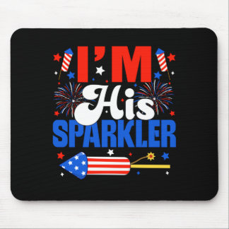 Mens sparkler usa couples matching couple 4th of mouse mat
