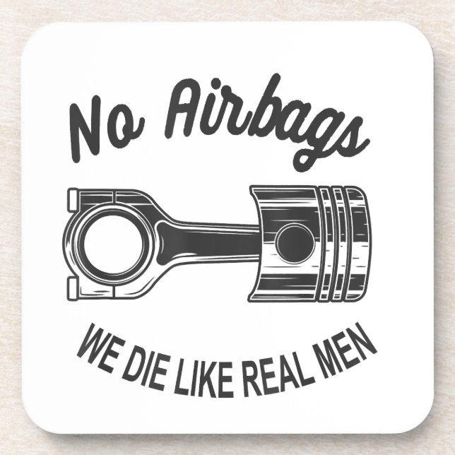 Mens Speed Racing Sports Car No Airbags - We Die L Coaster (Front)