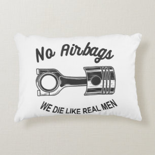 Mens Speed Racing Sports Car No Airbags - We Die L Decorative Cushion