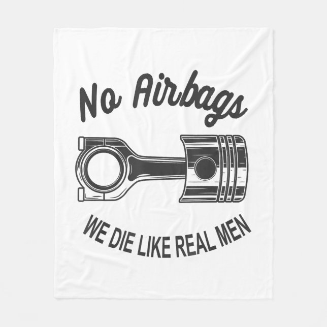 Mens Speed Racing Sports Car No Airbags - We Die L Fleece Blanket (Front)