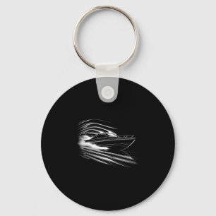 Mens speedboat boat race captain water sports key ring