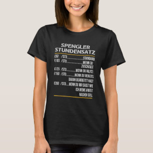 Mens Spengler Hourly Set Carpenters Plumbers Craft T-Shirt