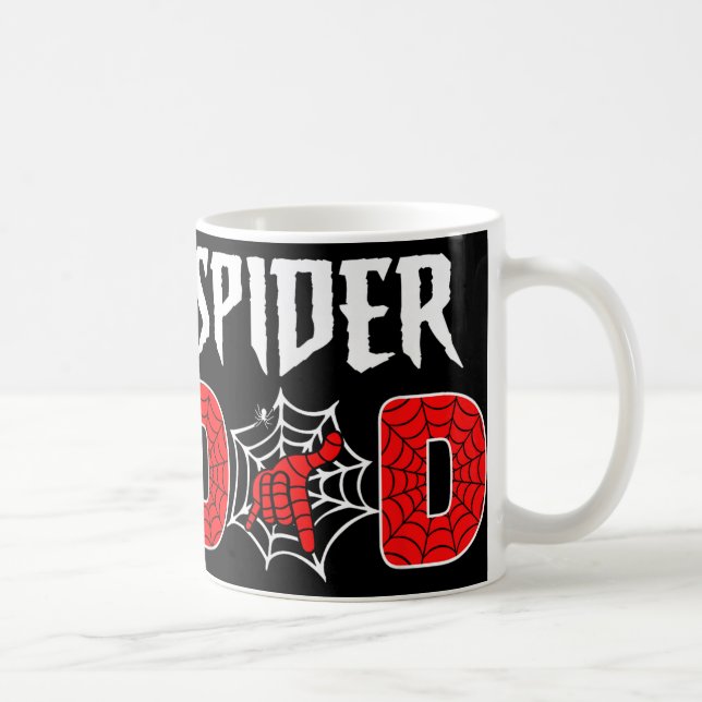 Mens Spider Web Dad Fathers Day Cool Dad  Coffee Mug (Right)