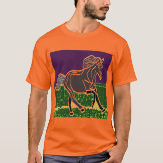 Men's Spiral Tie-Dye T-Shirt HORSE ANIMALS