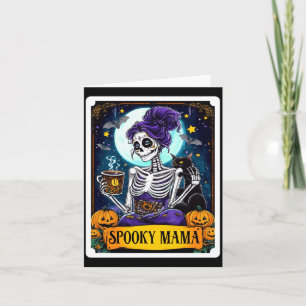 Mens Spooky Mama Tarot Card Halloween Mum Skull