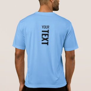Mens Sport Activewear Back Print Carolina Blue T-Shirt