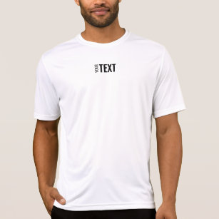 Mens Sport Tees Add Your Text Activewear White