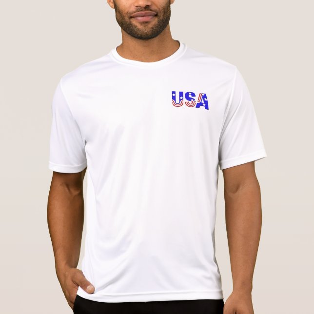 Men's Sport-Tek Tee - USA in Stars and Stripes (Front)
