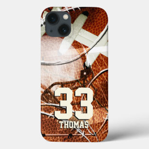 mens sports football gear grunge iPhone 13 case